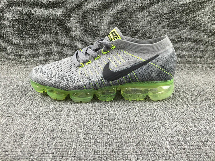 Nike Flyknit Air VaporMax 2018 Men\'s Running Shoes Grey Green Black